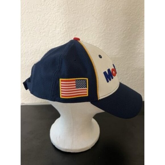 Nascar Ball Cap Hat New Era #14 Mobil 1 9Forty Driver Flex Fit Patriotic Flag - Picture 4 of 8